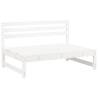 6 Piece Garden Lounge Set - White Solid Pine Wood | Hipomarket