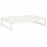 6 Piece Garden Lounge Set - White Solid Pine Wood | Hipomarket