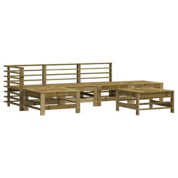 6 Piece Garden Lounge Set - Impregnated Wood Pine | Hipomarket