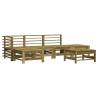 6 Piece Garden Lounge Set - Impregnated Wood Pine | Hipomarket