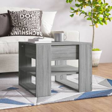 Coffee Table Grey Sonoma - 55.5x55x45 cm Engineered Wood