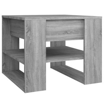 Coffee Table Grey Sonoma - 55.5x55x45 cm Engineered Wood