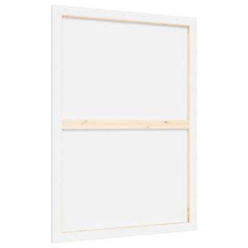 Stretched Canvases - 12 pcs White Fabric & Solid Pine Wood