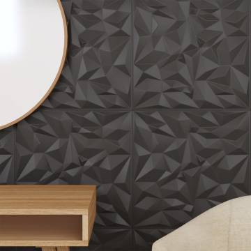 Wall Panels 12 pcs Black 50x50 cm XPS 3 m² Amethyst - Hipomarket