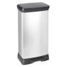 Curver Duo Pedal Bin Deco 23L+23L Silver - Stylish & Functional