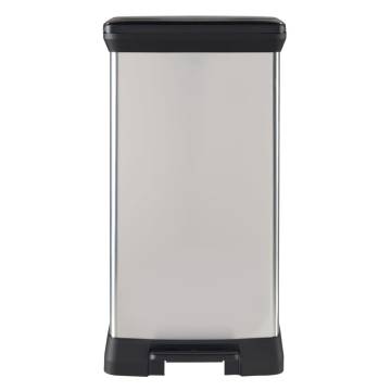 Curver Duo Pedal Bin Deco 23L+23L Silver - Stylish & Functional