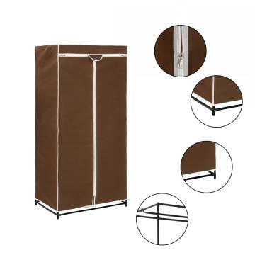 Stylish Brown Wardrobe 75x50x160 cm | HipoMarket UK