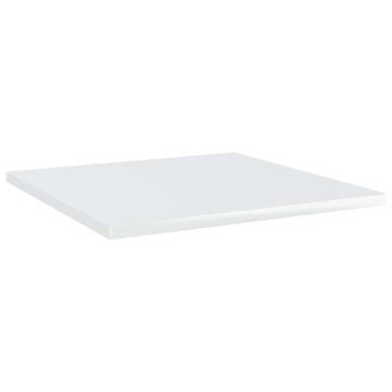 High Gloss White Bookshelf Boards - 4 pcs | Hipomarket