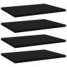 Bookshelf Boards 4 pcs Black 40x30x1.5 cm Engineered Wood Colour black Size 40 x 30 x 1.5 cm Quantity in Package 4 