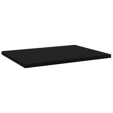 Bookshelf Boards 4 pcs Black 40x30x1.5 cm | HipoMarket