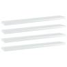 Bookshelf Boards 4 pcs High Gloss White 60x10x1.5 cm Engineered Wood Colour high gloss white Size 60 x 10 x 1.5 cm Quantity in Package 4 