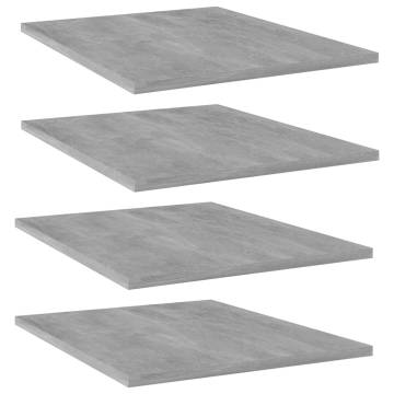 Bookshelf Boards - 4 pcs Concrete Grey | Hipo Market