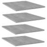 Bookshelf Boards 4 pcs Concrete Grey 40x50x1.5 cm Engineered Wood Colour concrete grey Size 40 x 50 x 1.5 cm Quantity in Package 4 