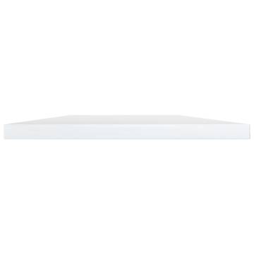 High Gloss White Bookshelf Boards - 4 pcs | HipoMarket