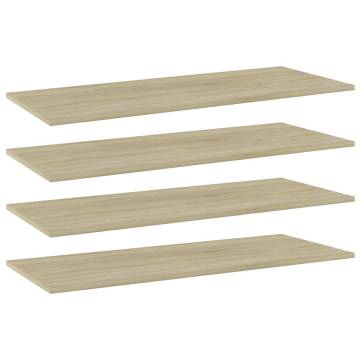 Bookshelf Boards 4 pcs Sonoma Oak - Stylish Storage Solution