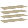 Bookshelf Boards 4 pcs Sonoma Oak 100x40x1.5 cm Engineered Wood Colour sonoma oak Size 100 x 40 x 1.5 cm Quantity in Package 4 