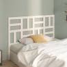 Stylish White Bed Headboard - Solid Pine Wood 141x4x104 cm