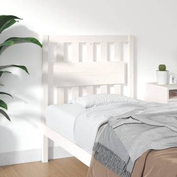 Stylish White Bed Headboard | Solid Pine Wood - 80.5x4x100 cm