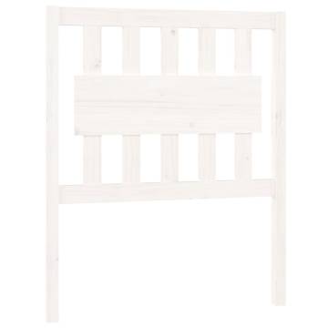 Stylish White Bed Headboard | Solid Pine Wood - 80.5x4x100 cm