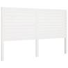 Stylish White Bed Headboard - Solid Wood Pine 156x4x100 cm