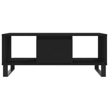 Elegant Black Coffee Table | 90x50x36.5 cm | Durable Design