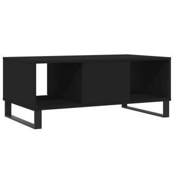 Elegant Black Coffee Table | 90x50x36.5 cm | Durable Design