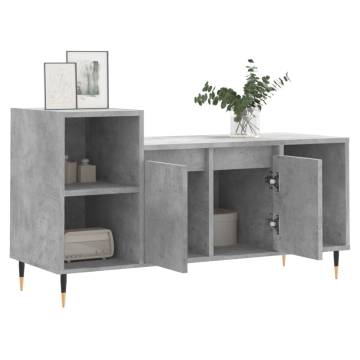 Stylish Concrete Grey TV Cabinet - 100x35x55 cm | HipoMarket