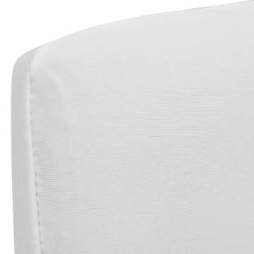 6 Pcs White Stretchable Chair Covers - Soft & Wrinkle-Resistant