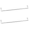 Curtain Rails - 2 pcs White & Silver - Adjustable 60-105 cm