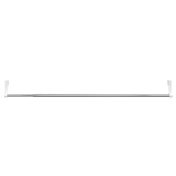 Curtain Rails - 2 pcs White & Silver - Adjustable 60-105 cm