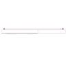 Curtain Rails - 2 pcs White & Silver - Adjustable 60-105 cm