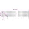 Wire Mesh Fence with Spike Anchors Anthracite 0.8x10 m