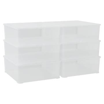 6 Pcs Stackable Plastic Storage Boxes - Durable & Versatile