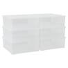 6 Pcs Stackable Plastic Storage Boxes - Durable & Versatile