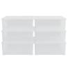 6 Pcs Stackable Plastic Storage Boxes - Durable & Versatile