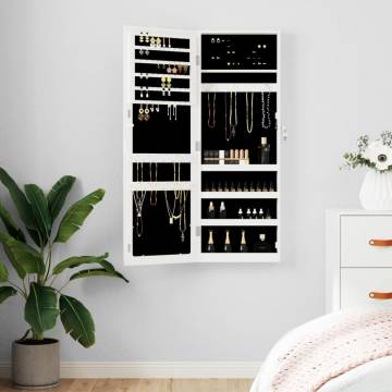 Mirror Jewellery Cabinet Wall Mounted White - Stylish & Practical