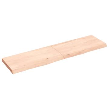 Wall Shelf 120x30 cm - Untreated Solid Wood Oak | HipoMarket