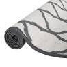 Stylish Reversible Outdoor Rug Grey & White 80x250 cm