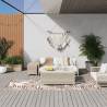 Stylish Brown & White Outdoor Rug 80x250 cm - Reversible Design