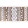 Stylish Outdoor Rug in Brown and White - 80x150 cm Reversible