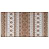 Stylish Outdoor Rug in Brown and White - 80x150 cm Reversible