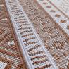 Stylish Outdoor Rug in Brown and White - 80x150 cm Reversible