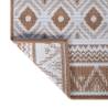 Stylish Outdoor Rug in Brown and White - 80x150 cm Reversible