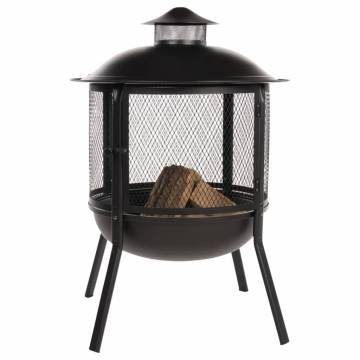 RedFire Kansas Round Fire Pit - Stylish Black Steel Design