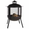 RedFire Kansas Round Fire Pit - Stylish Black Steel Design