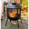 RedFire Kansas Round Fire Pit - Stylish Black Steel Design