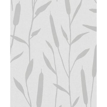 Noordwand Topchic Reed Plumes Wallpaper - Metallic Grey Design