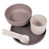 Bo Jungle 5 Piece Baby Tableware Set CPLA Grey | Eco-Friendly