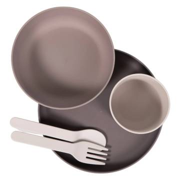 Bo Jungle 5 Piece Baby Tableware Set CPLA Grey | Eco-Friendly