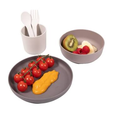 Bo Jungle 5 Piece Baby Tableware Set CPLA Grey | Eco-Friendly